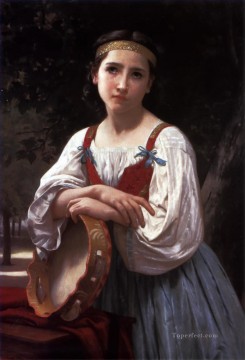 バスクのボエミエンヌ・オ・タンブール・リアリズム ウィリアム・アドルフ・ブーグロー Oil Paintings